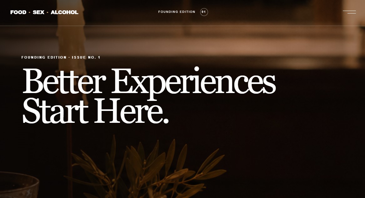 Food Sex Alcohol website